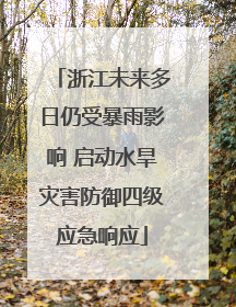 浙江未来多日仍受暴雨影响 启动水旱灾害防御四级应急响应